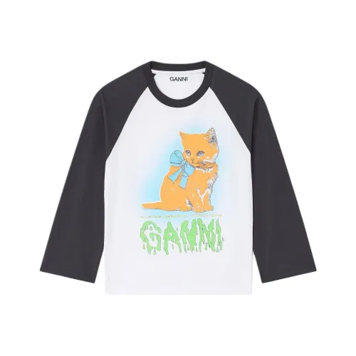 GANNI Белые Женские T-рубашки