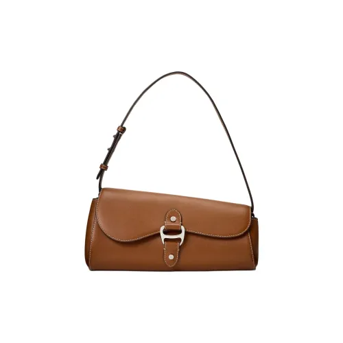 LAUREN RALPH LAUREN Сумка через плечо из кожи среднего размера женская коричневая