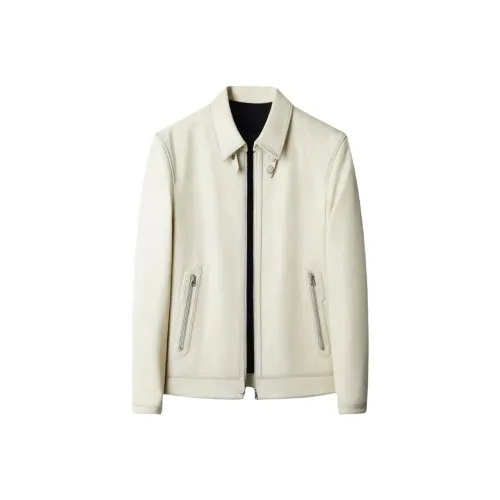 SENJIALUO Белый Мужская Кожаная Куртка