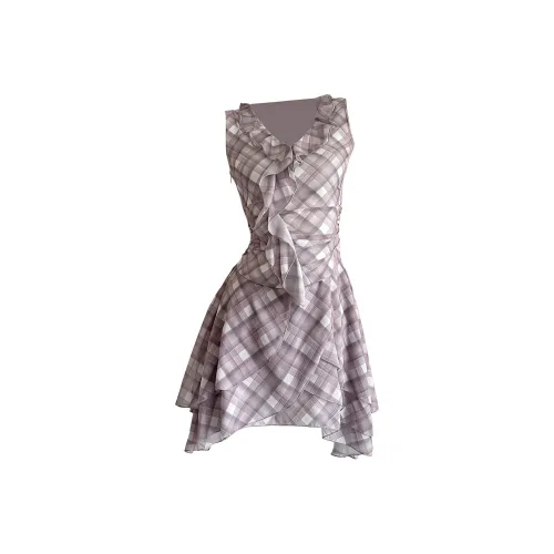 SEAR OFFICIAL Клетчатый Женские Платья без рукавов