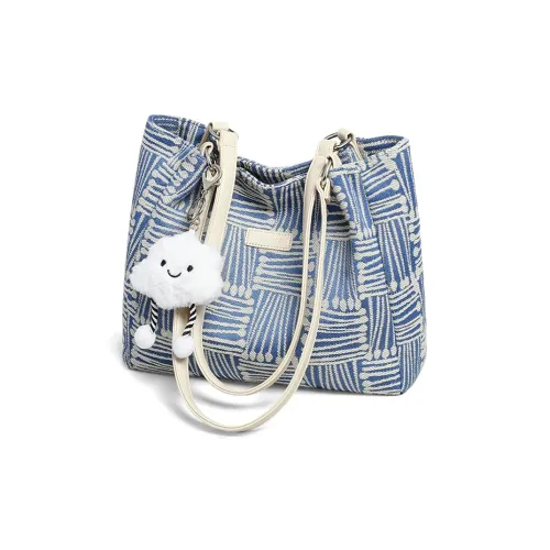 C°BANNER Ткань Тоут Сумка Сумка для покупок Сумка на плечо Средний Женская Синяя