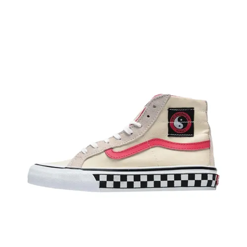 T C Surf Designs x VANS SK8 HI Высокие Кроссовки для скейтбординга Мужские Бежевые Белые Черные