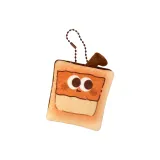 Милый молочно-чайный кулон в виде куклы