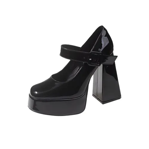 Wuji Грубый каблук Мэри Джейн Женские туфли