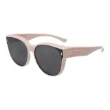 Абрикосовая рамка с розовыми линзами [ближний вид, поляризованные очки с диоптриями]