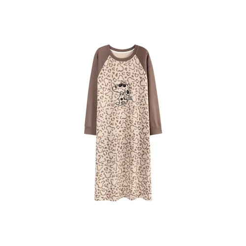 JinShaLa Длинный рукав Ночная сорочка для женщин в стиле Sweet Style