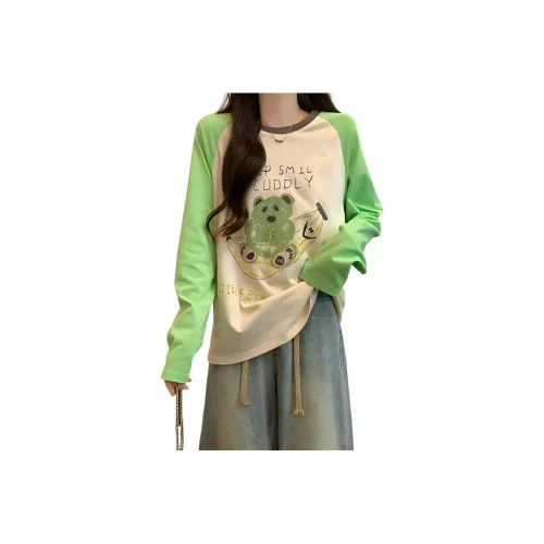 HUICUIGE Длинный рукав Т-рубашка Женская