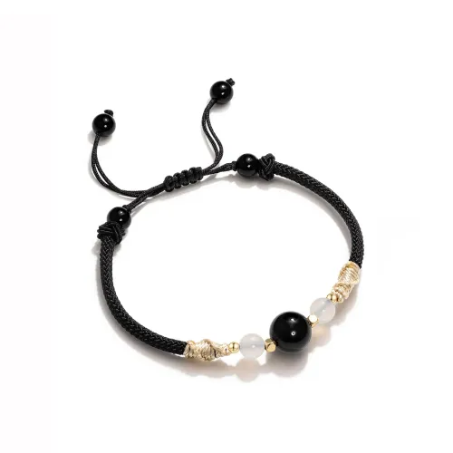 Yu Oval Bangle Хлопок Браслет Шнурки Унисекс