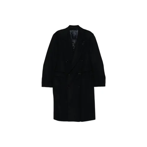 LARDINI Черное Мужское Пальто