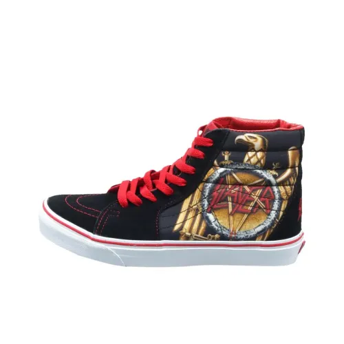 SLAYER x VANS SK8 HI Высокие Кроссовки для скейтбординга Унисекс Черный Красный