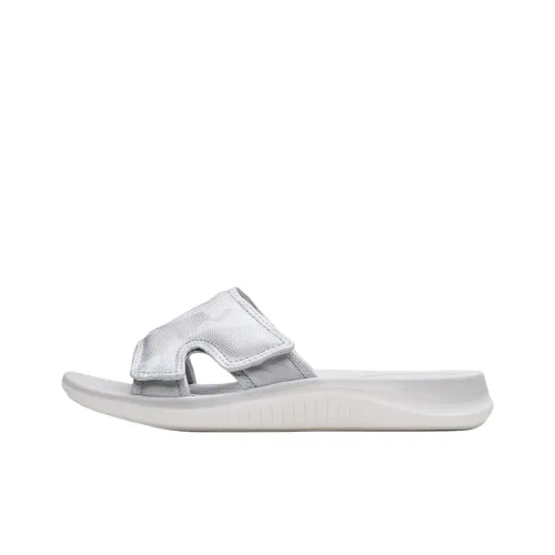 Clarks Rubber Slide Тапочки Женские Серебряные Белые