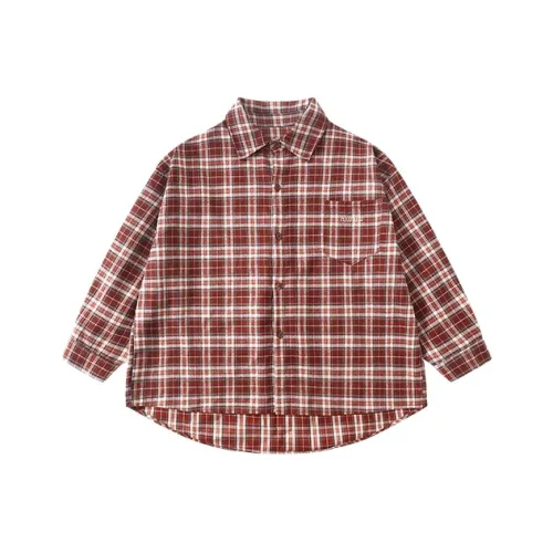 GOYN Красная клетка Рубашка Дошкольная Повседневная Рубашка