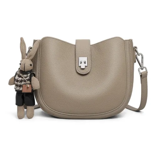 PT'SON Сумка через плечо из коровьей кожи сумка на плечо обычная женская слоновая серый