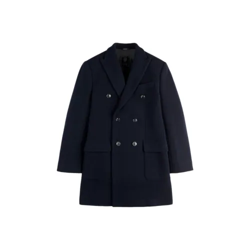 Fay Синий Мужской Пальто