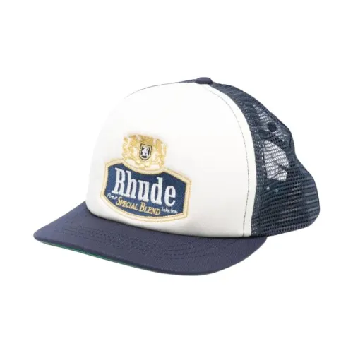 RHUDE Хлопок Кепки Унисекс Морской синий Экрю