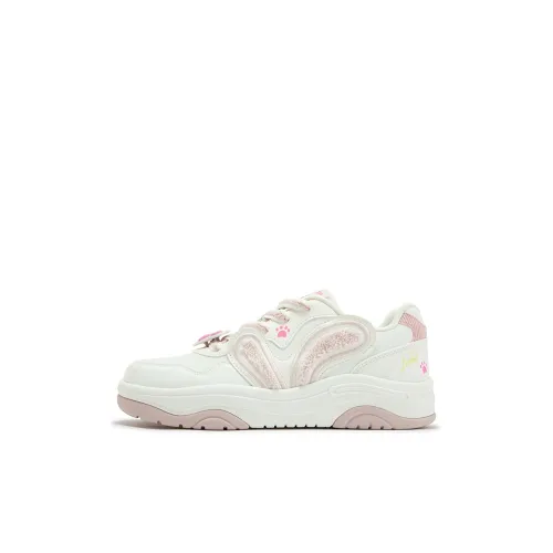 XTEP Милый кролик Устойчивый к истиранию Дышащий Низ Резистентный Низ Топ Детский Скейтбординг Белый Розовый Детский