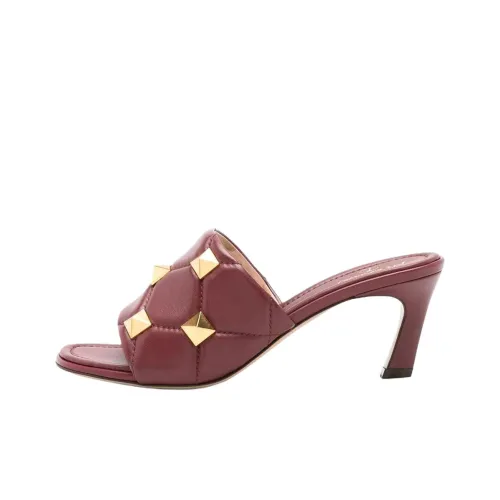 Valentino Roman Stud Слипоны 7,5 см Женские Красные