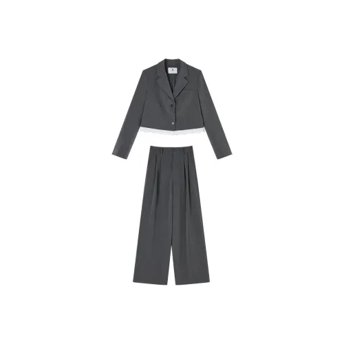 XIANGYING Medium Gray Женские Бизнес-костюмы