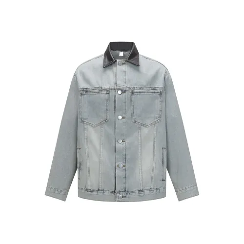 YEARNED Выстиранный Синий Унисекс Джинсовые Куртки