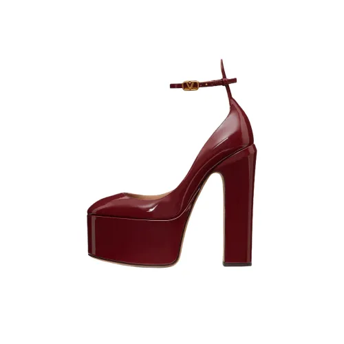 Valentino Garavani Коричневый Go Грубый каблук Высокие каблуки 15,5 см Женские Красный