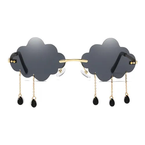 DVNRR Металл Нерегулярная форма Солнцезащитные очки Унисекс