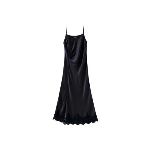 OUNIXUE Черные Женские Слиплатья