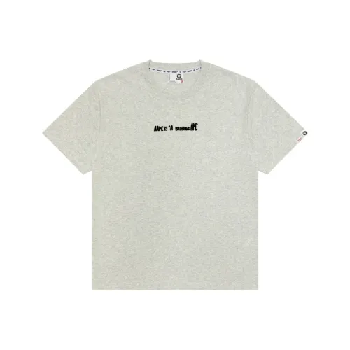 AAPE Серый Белый WH2 Мужская T-Рубашка