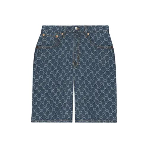 GUCCI Джинсовые шорты Женские Blue