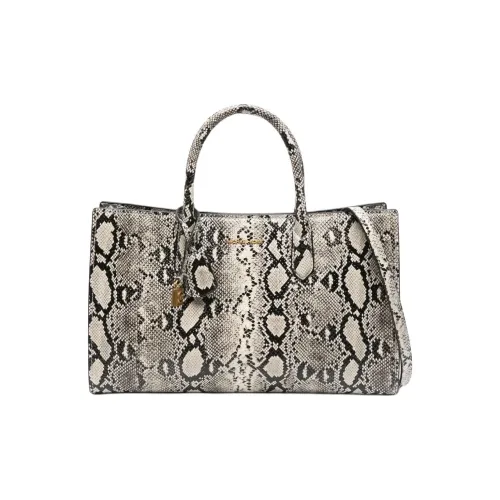 MICHAEL KORS Scarlett Металлический компонент Тоут Сумка Сумка для покупок Сумка через плечо Сумка среднего размера Женская Тауповая