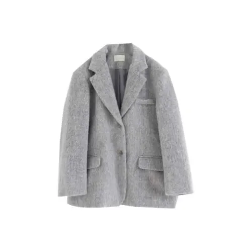 LOWEAR Mohair Серый Половина Куртка Женская