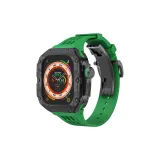 Черная титановая оправа - зеленый ремешок из фторкаучука