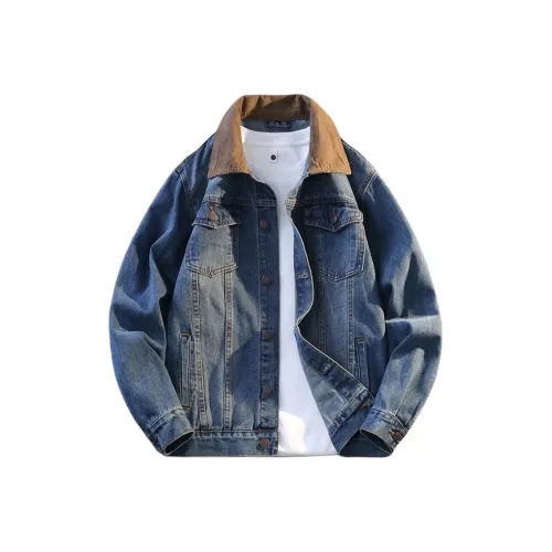 BAISHENGHU Винтажный синий Мужские куртки