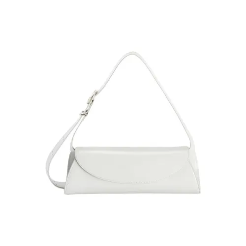 JIL SANDER Cannolo Телячья кожа Сумка через плечо Маленькая Женская Светло-серый