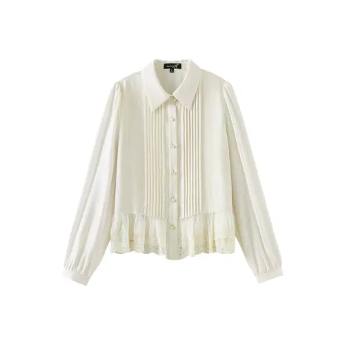 OUNIXUE Бежевые Женские Рубашки