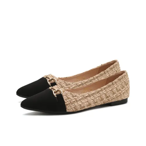 FOXER Женские повседневные туфли женские абрикосовый черный