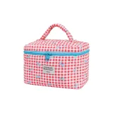 Красная клетка, бант, сумка-ведро