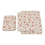 Белое основание, розовые цветы