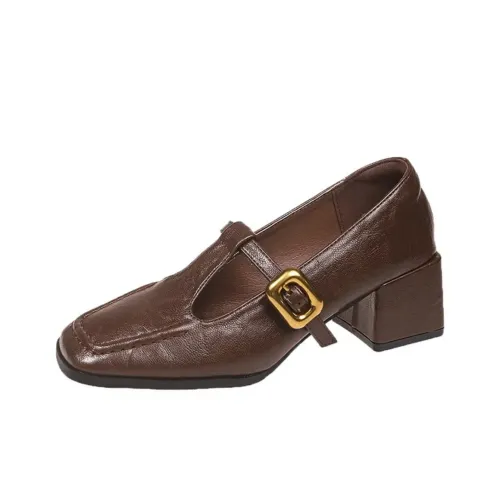 JEPSEN Квадратный каблук Mary Jane Женские туфли