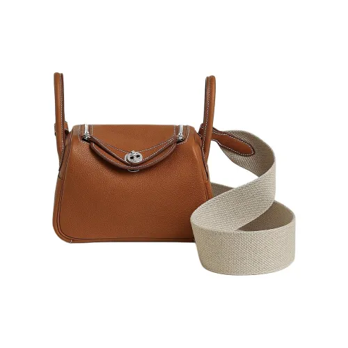 HERMES Lindy BARENIA Faubourg Телячья кожа Сумка Мини Женские Forbes С кожаными вставками Замша