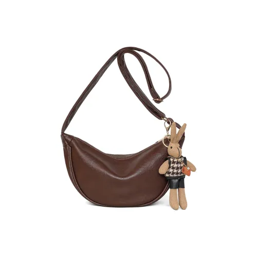 PT'SON Синтетическая кожа Подмышечная сумка через плечо Стандартная Женская Кофейного цвета