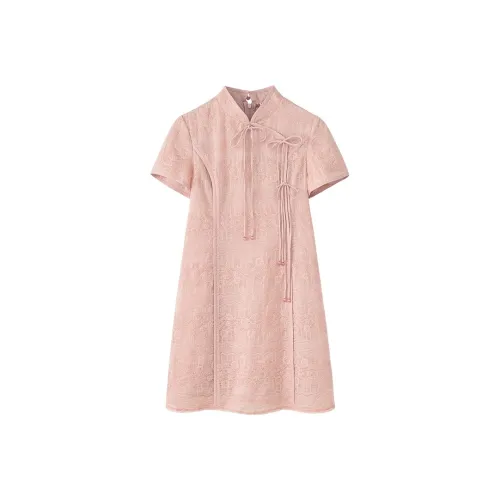 DITB Нежно-розовый Женский Ципао