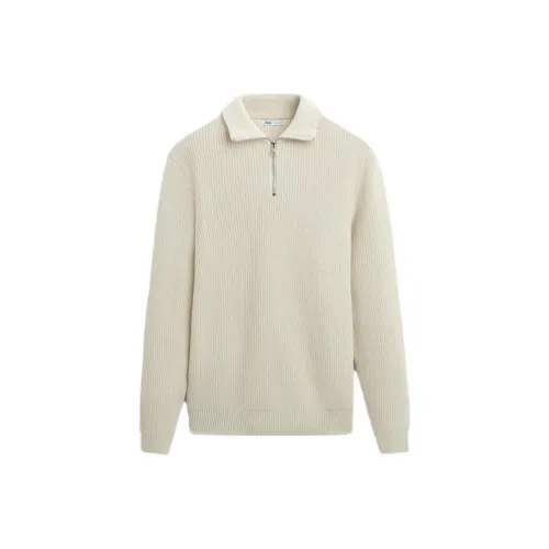 ZARA Белый Мужской Трикотаж