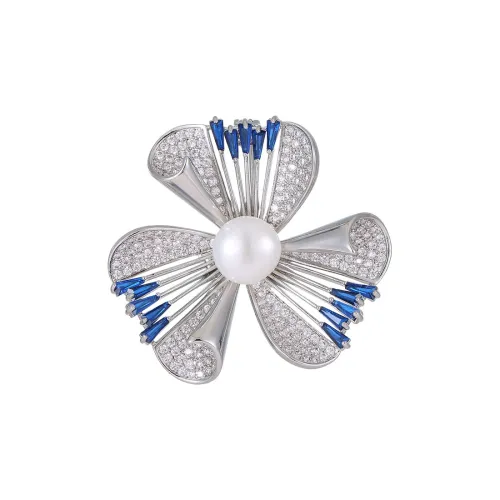 Фиолетовый пресноводный жемчуг броши женские