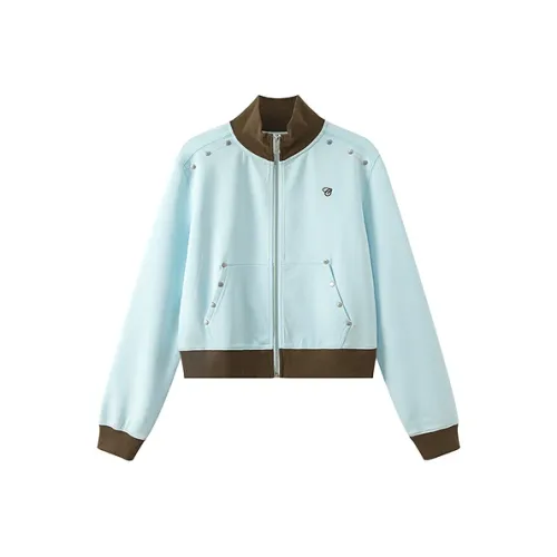 CHUU Детский синий женский короткий пальто