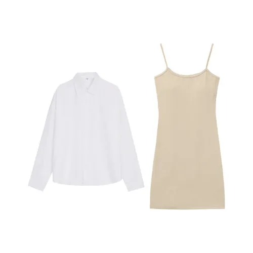 MARIE·COCO Белый топ + платье, женские комплекты с юбкой