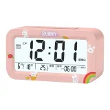 Розовый мультяшный будильник