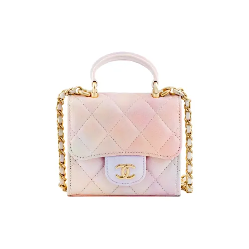 CHANEL Овчина Сумка через плечо Ручка Сумка Сумка Женская Радужная Радужный Цвет