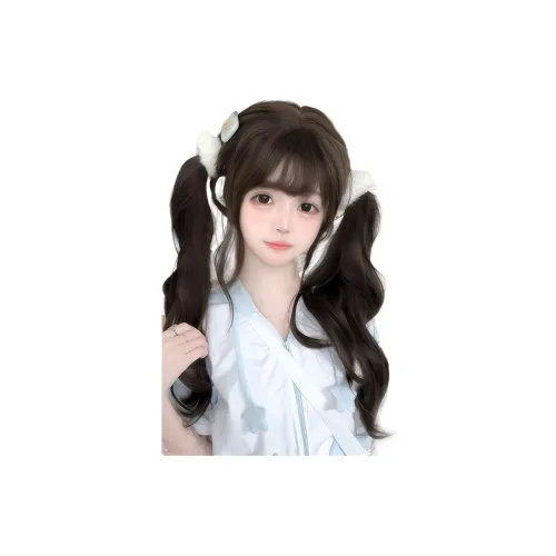 Northward Incline Adorable Homebody Женская парик с двумя хвостиками Lolita Яйцо Роллы Сладкая Девушка Японский стиль