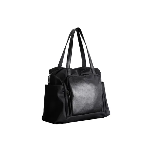 VIHUS Корова Кожа Нейлоновая Сумка через плечо Унисекс Черный