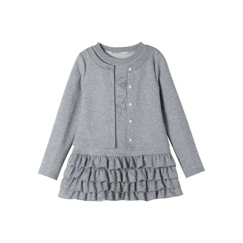 YUANYUAN GIRL Серый Одиночная упаковка T-рубашка Детская T-рубашка